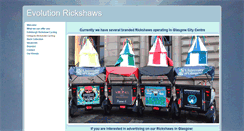 Desktop Screenshot of evolutionrickshaws.co.uk