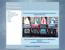 Tablet Screenshot of evolutionrickshaws.co.uk